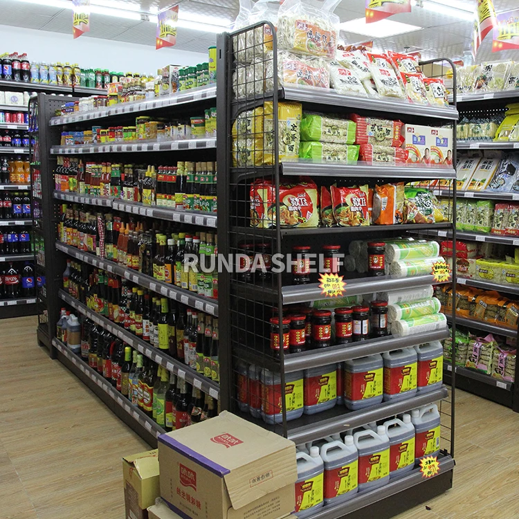 Estante Shelving Rack Gondolas for Supermarket Shelves  Display Racks Runda Gondolas for Groceries Supermarket Shelves Custom
