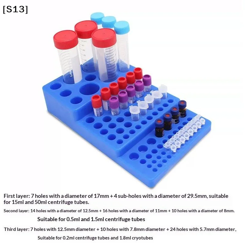 Multifunctional Centrifuge Tube Rack 0.2/0.5/1.5/2/5/10/15/50ml Stepped Test Tube Laboratory Supplies[Q]Q@