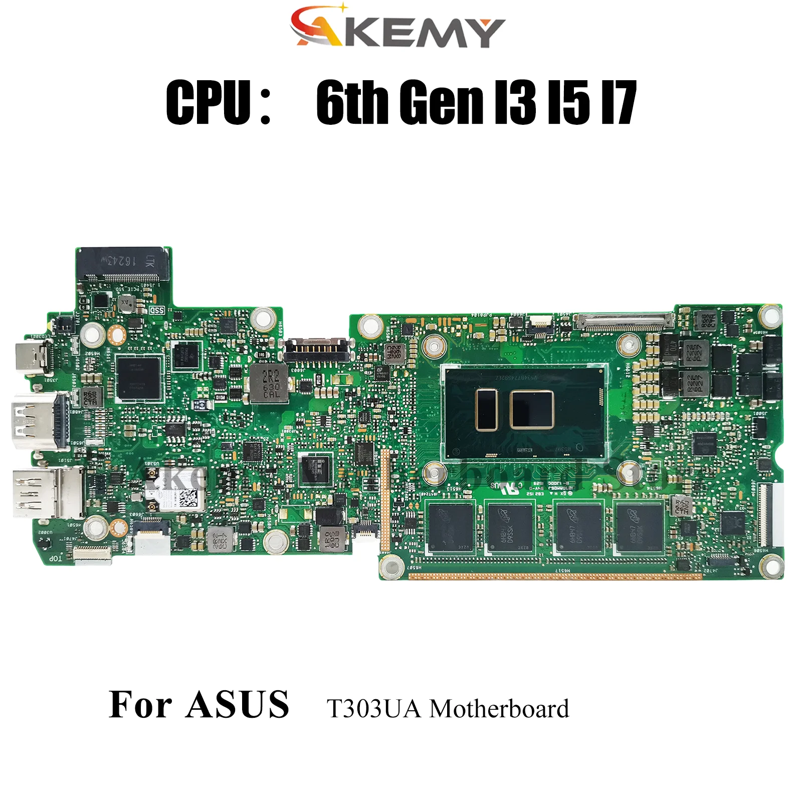 

T303UA Laptop Motherboard For ASUS Transformer T303U T303UA Notebook Mainboard With I3 I5 I7 CPU 100% tests OK fast shipping stk