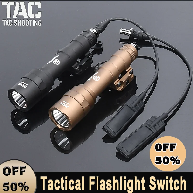 

WADSN M600 M600U Tactical Flashlight 800lumens White LED Light Pressure Switch For 20mm Rail Hunting Weapon Airsoft Accessories