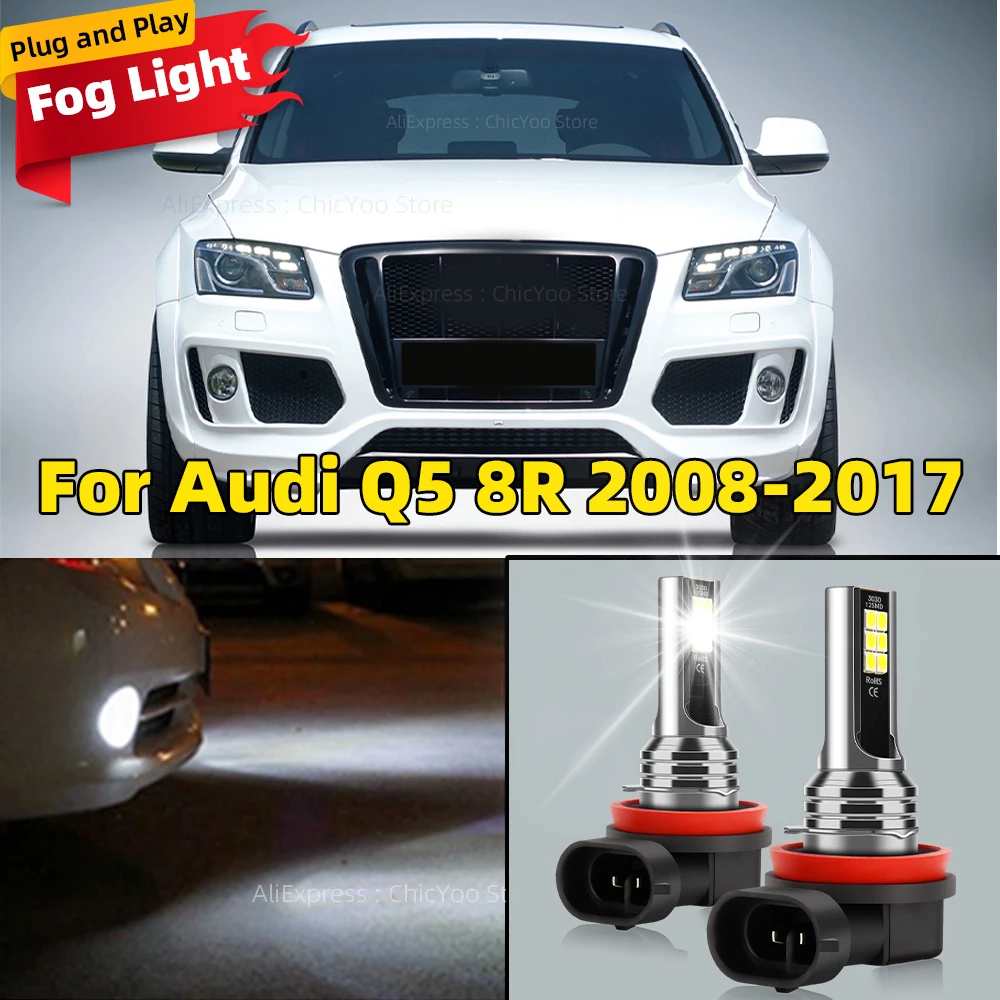 

2Pcs 80W H11 Led Fog Light Canbus H9 H8 H16 Car Bulb High Power For Audi Q5 8R 2008 2009 2010 2011 2012 2013 2014 2015 2016 2017