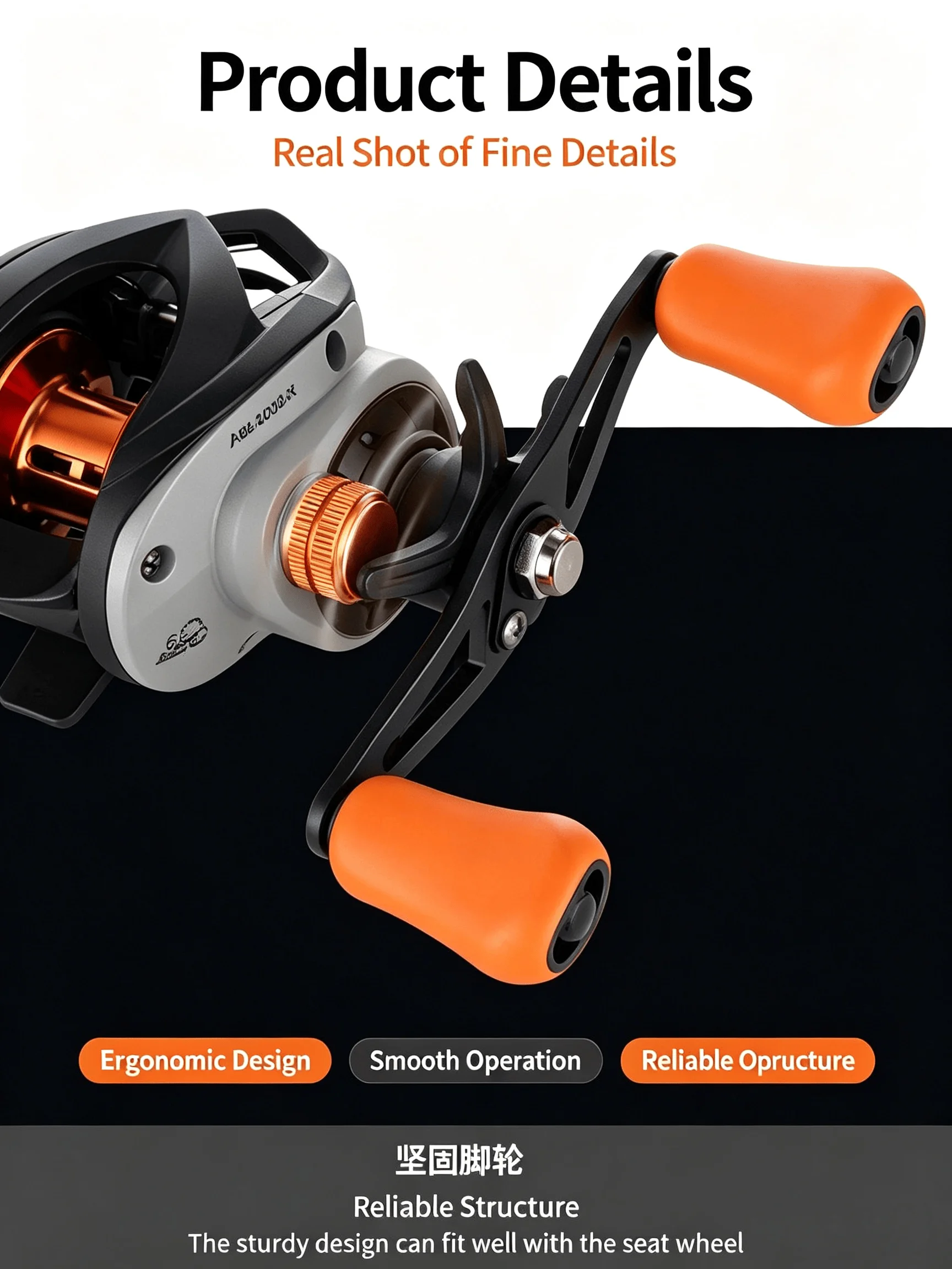 Neue Abu Garcia ABL3000 Low-Profile Baitcaster-Rolle mit 6+1 Kugellagern, Metallspule, Sanftes Wurfverhalten für Kunstköderangeln in Süß- und Salzwasser – Detail 7