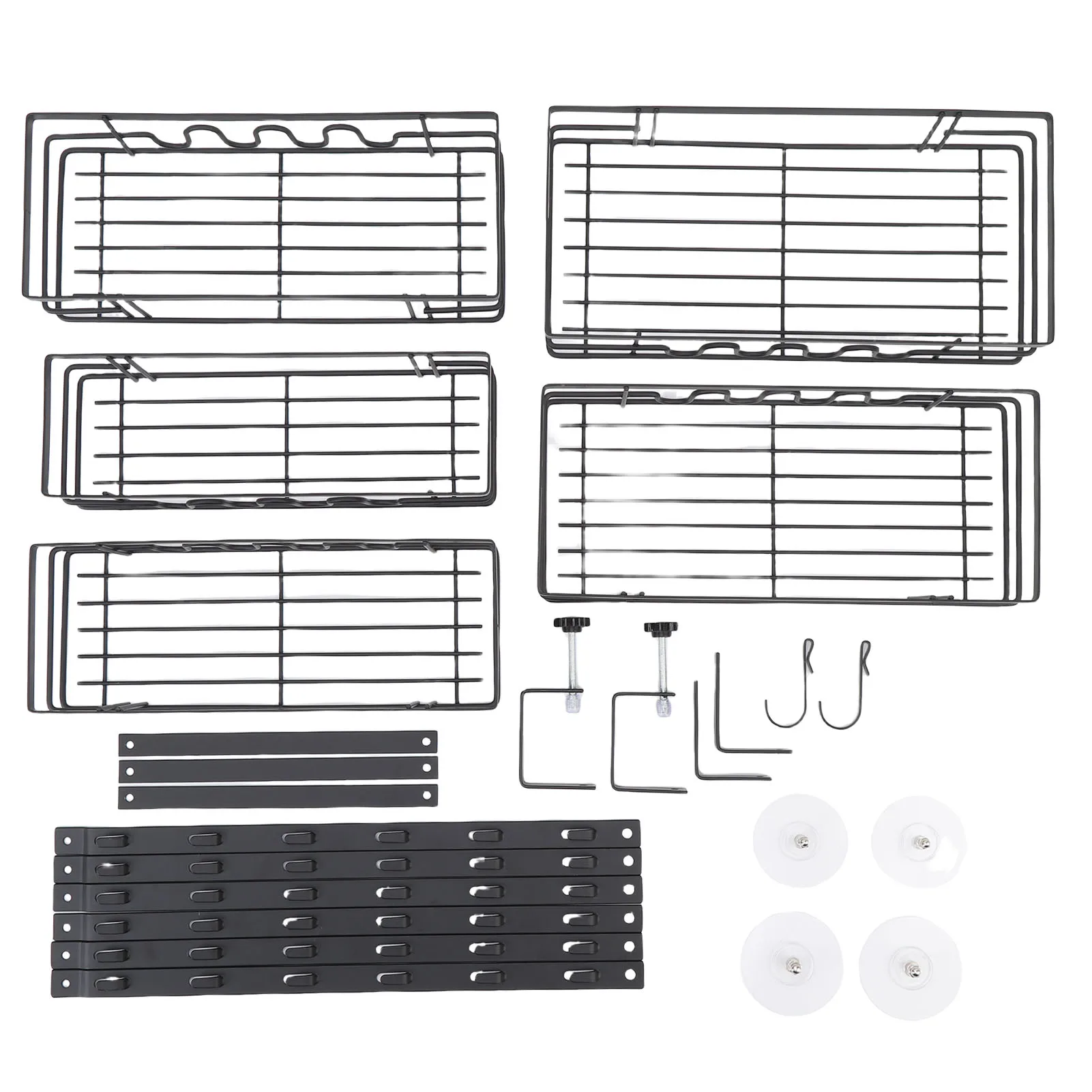 

Over The Door Seasoning Rack Multi Layer 5 Baskets Punchless Carbon Steel Door Hanging Seasoning Organizer For Kitchen