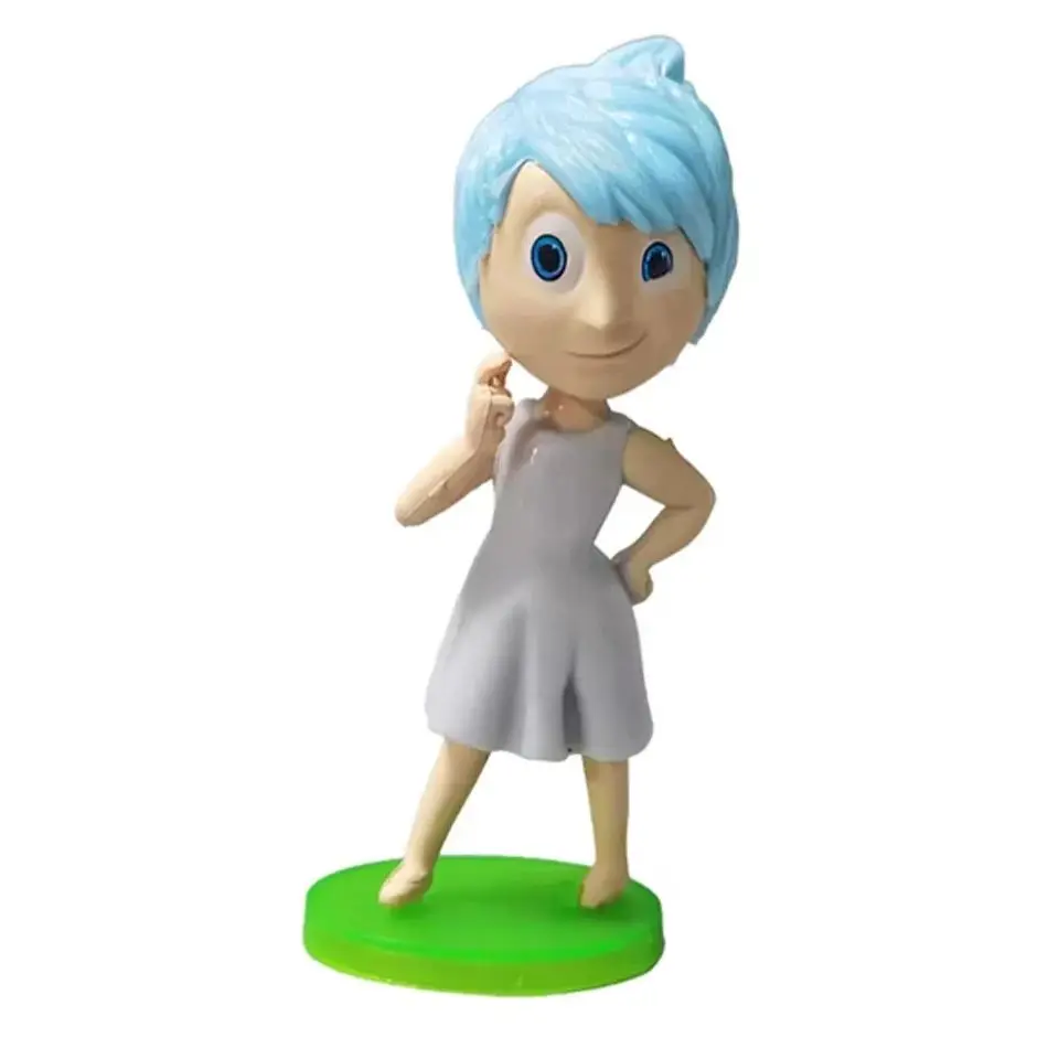 6Pcs/Set Mini Inside Out 2 Action Figure Toy Cartoon Movie Joy Anxiety Anger Sadness Disgust Fear Model Doll Toys Figurines Gift