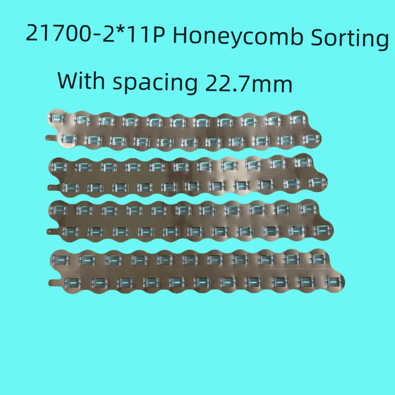 2 X 11P Energy Storage Module with Copper Busbar 21700 Cells Copper-Nickel Composite Strips Customizable Spacing 22.7mm 25PCS