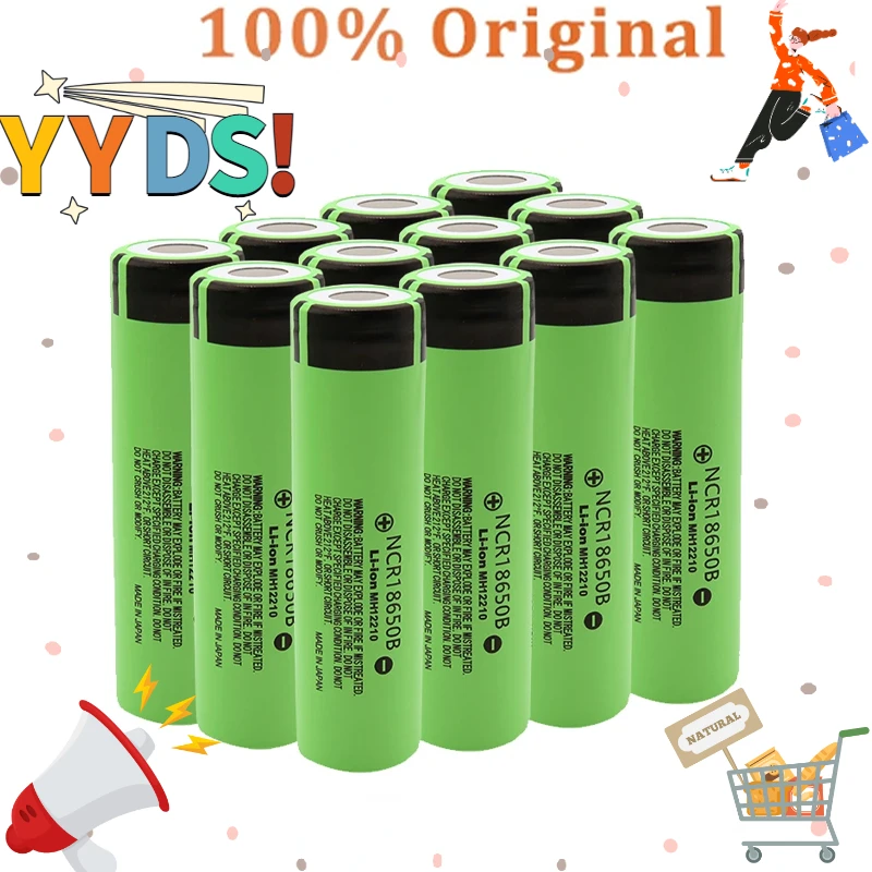 1-10PCS NCR18650B Actual Capacity Original 18650 Battery 3.7V 3400mah Lithium Rechargeable Batteries 18650 Cells Li-ion Bateria