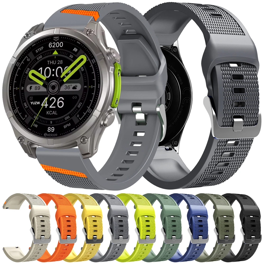 Sports Silicone Strap for Zeblaze Stratos 4/Btalk 4 PRO 3 2 Smart Watch 22mm Breathable Wristband for Zeblaze Vibe 8 7/GTR/GTS 3