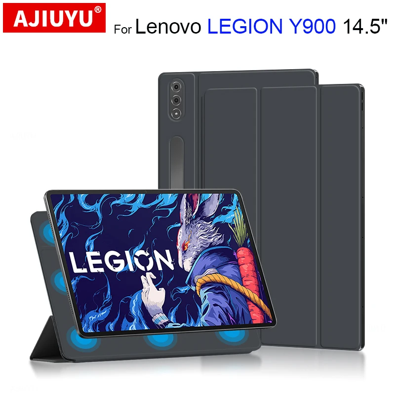 

Smart Ultra thin Strong Magnetic Adsorption Case For Lenovo LEGION Y900 14.5 Inch TB-570FU Tablet Protective Cover Case PU Shell