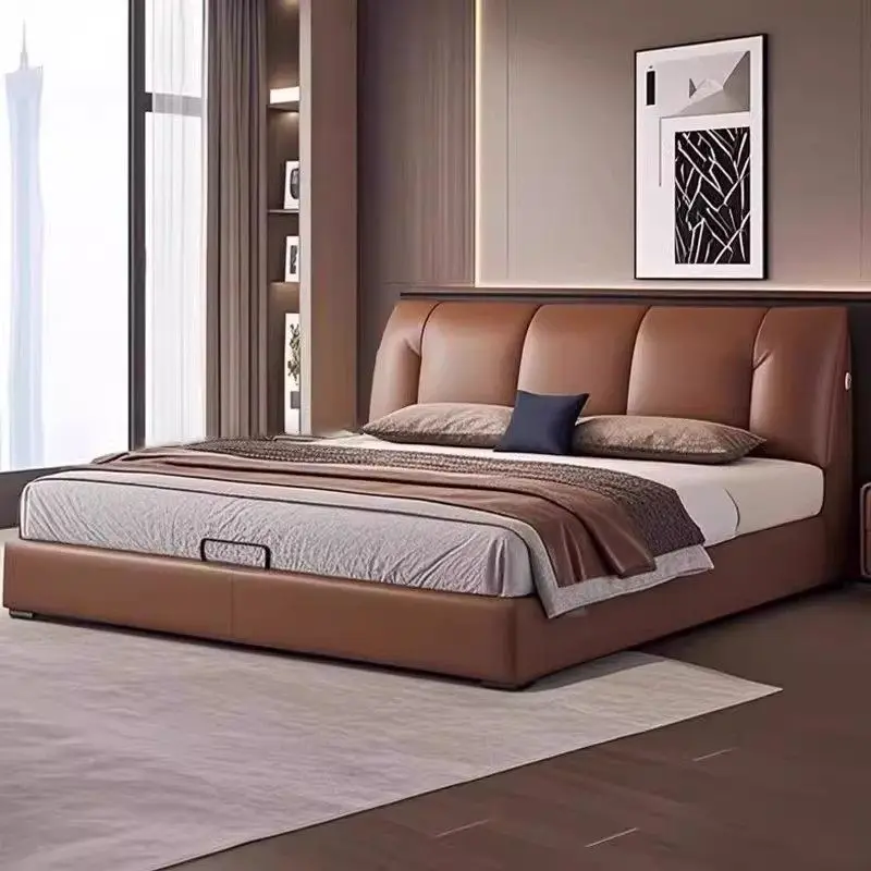 

European Simple Bed Modern Design Headboards Single Bedroom Children Bed Sleeping Double Letto Matrimoniale Unique Furniture