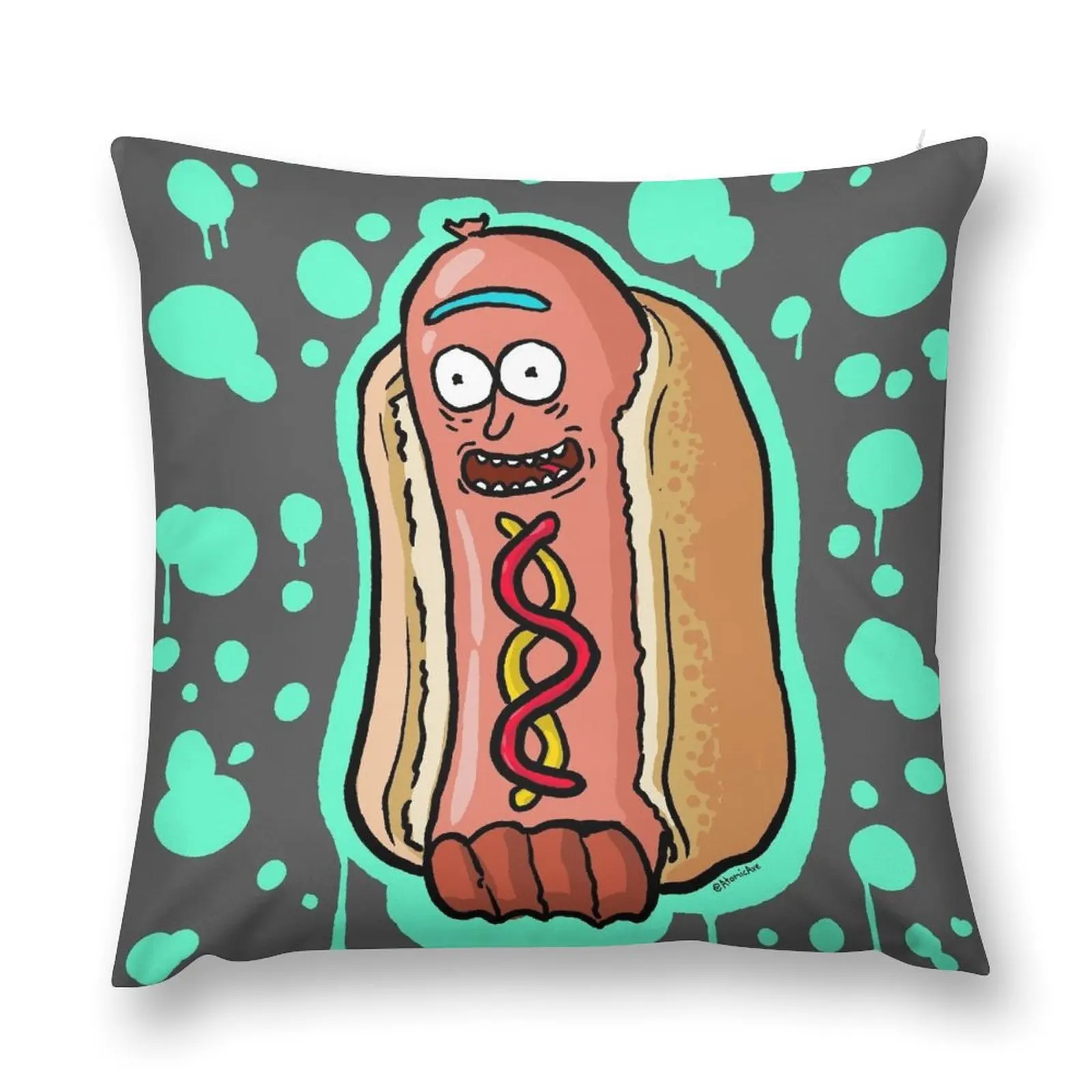 It's hotdog Rick!!! Throw Pillow Cushions For Decorative Sofa anime girl pillow pillowcase pillow