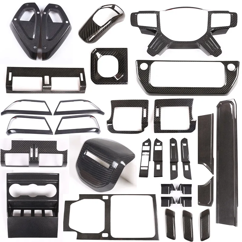 

Real Carbon Fiber For Land Rover Defender 90 110 2020-2024 Interior Kit Car Center Control Dashboard Decoration Accessories