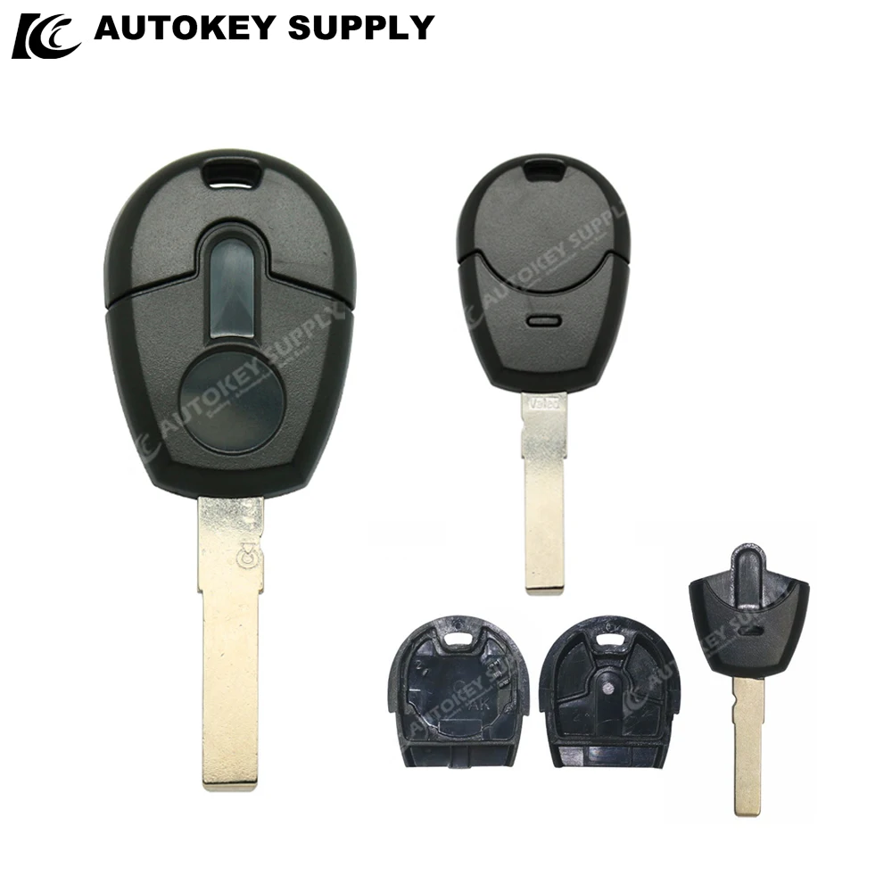 Chave azul preta do transponder AutokeySupply AKFTS206 para Fiat