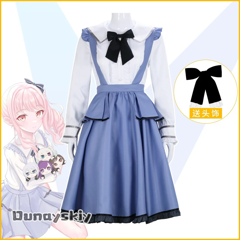 أكياما ميزوكي مشروع سيكاي المرحلة الملونة! الفذ. تأثيري حلي S-2XL لوليتا تنورة الزي أنيمي حزب البدلة فساتين نسائية
