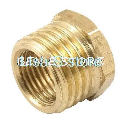 

Латунный переходник с шестигранной втулкой диаметром 13 мм и внутренней резьбой 9 мм.