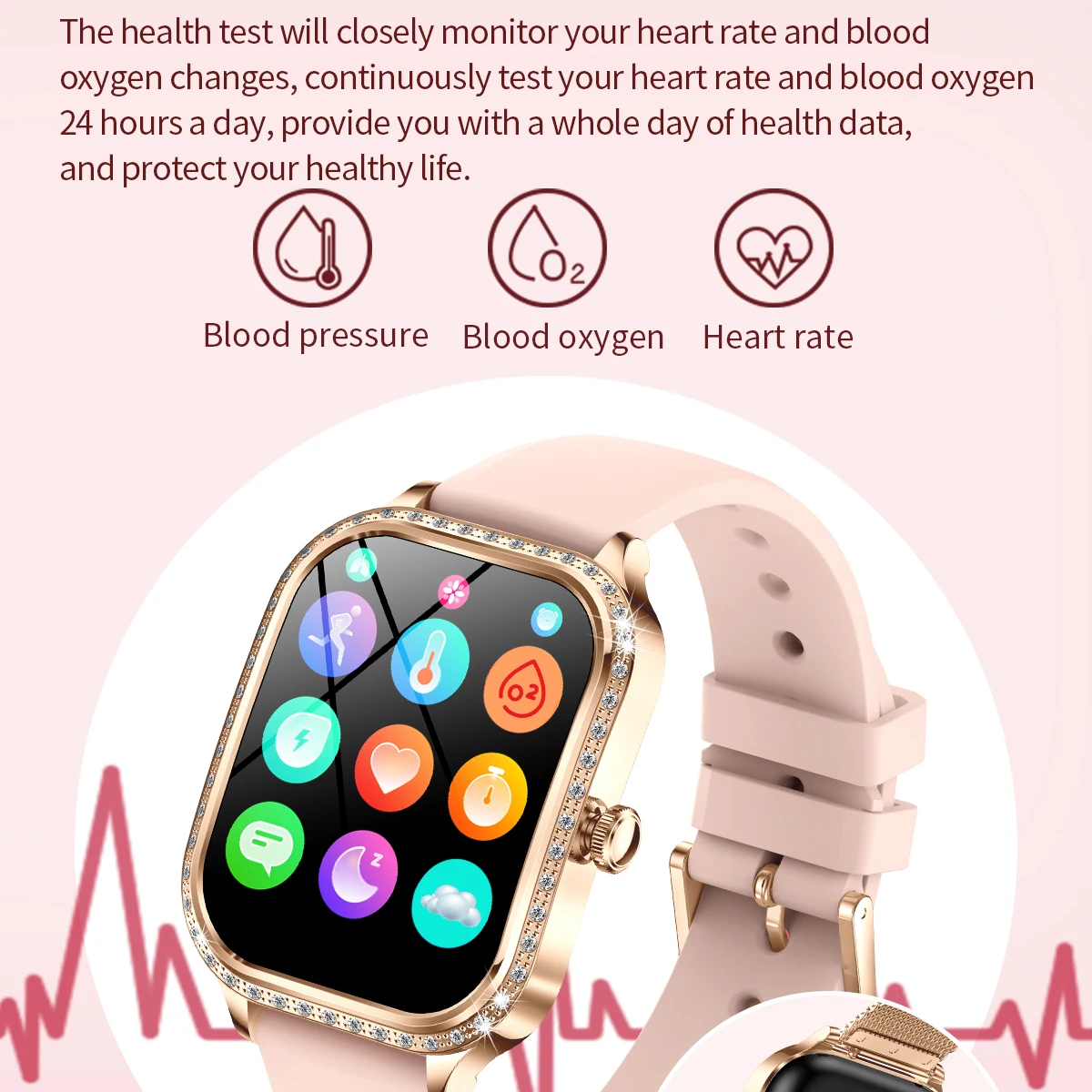 Nova moda feminina relógio inteligente senhora azul dente chamada monitor de saúde relógio de pulso esportes rastreador fitness à prova dwaterproof água música smartwatch