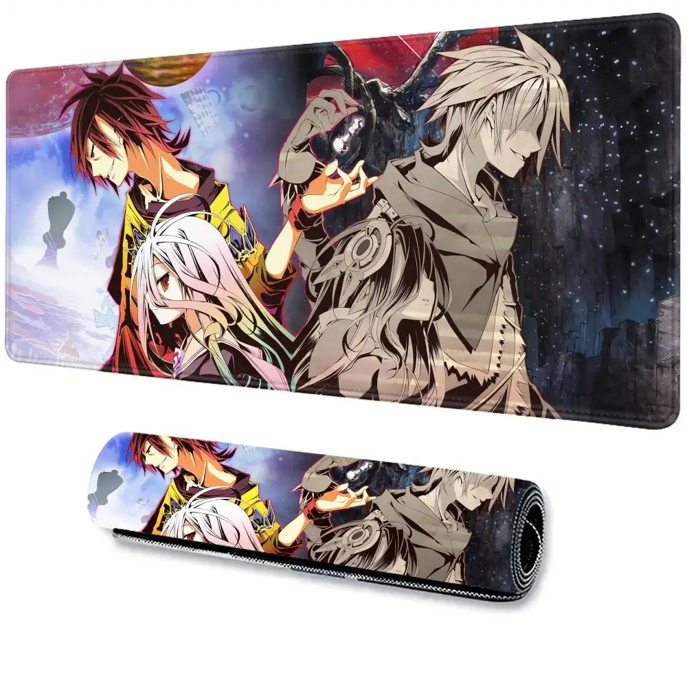 

XXL Large Mousepad Keyboard Pad No Game No Life Rubber Anti-slip Mouse Pad Computer Keyboard Mat Large Extended Desktop Mats