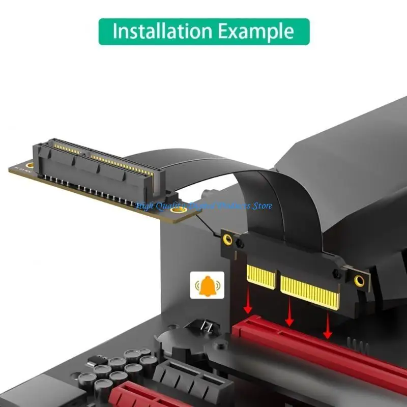 

U2JE PCIE 4X Risers Cable 90 Degree to 180 Degree PCIE4.0 4X Extension