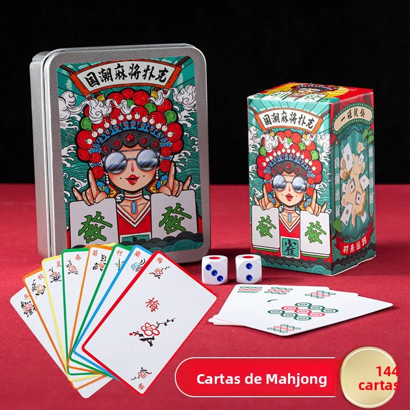 portable-thickened-waterproof-durability-paper-mahjong-poker-cards-chinese-trend-household-use-simple-package-bond-shang-brand