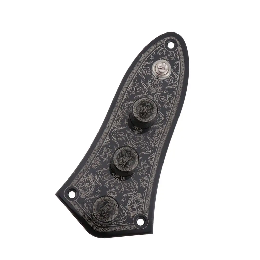 Iron Jazz Bass Control Plate Prewired Loaded with Volume Tone Knobs Socket for JB Guitar Wiring Harness Upgrade Parts view 5