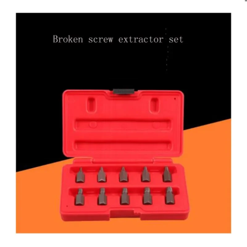 NEW 10PCs Bolt Extractor Broken Screw Nut Removal Tool Multi-spline Broken Stud Sliding Tooth Removal Hexagonal Head