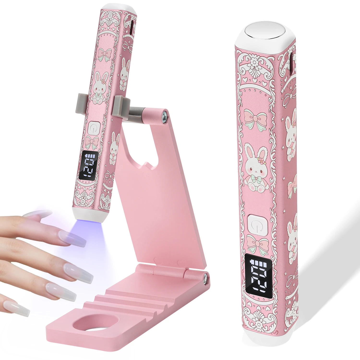 

Лампа для ногтей DianaBeauty UV LED, портативная, перезаряжаемая, с держателем, для сушки всех видов гель-лаков, инструмент для нейл-арта, USB-лампа для ногтей