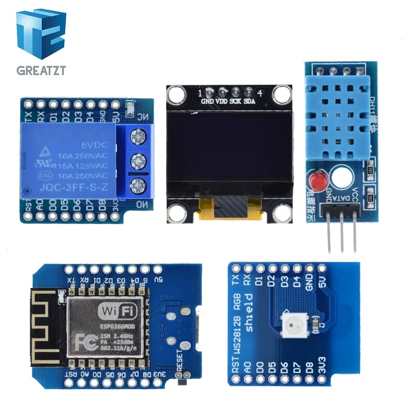 ESP8266 ESP-12 ESP-12F CH340G CH340 V2 USB WeMos D1 Mini WIFI Development Board D1 Mini NodeMCU Lua IOT Board 3.3V With Pins