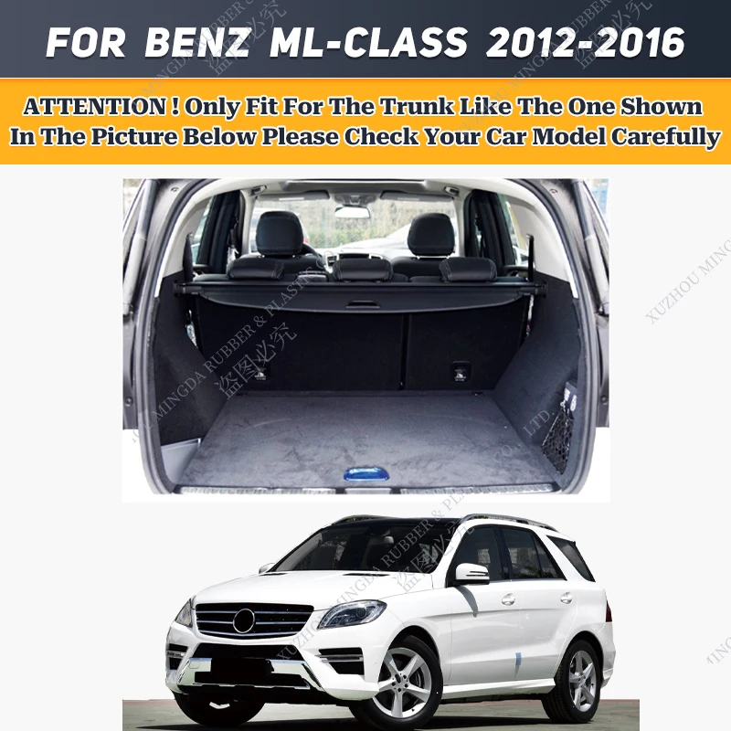 For Mercedes-Benz ML Class W166 2012 2013 2014 2015 2016 Car Trunk Mat boot Carpet Interior Accessories