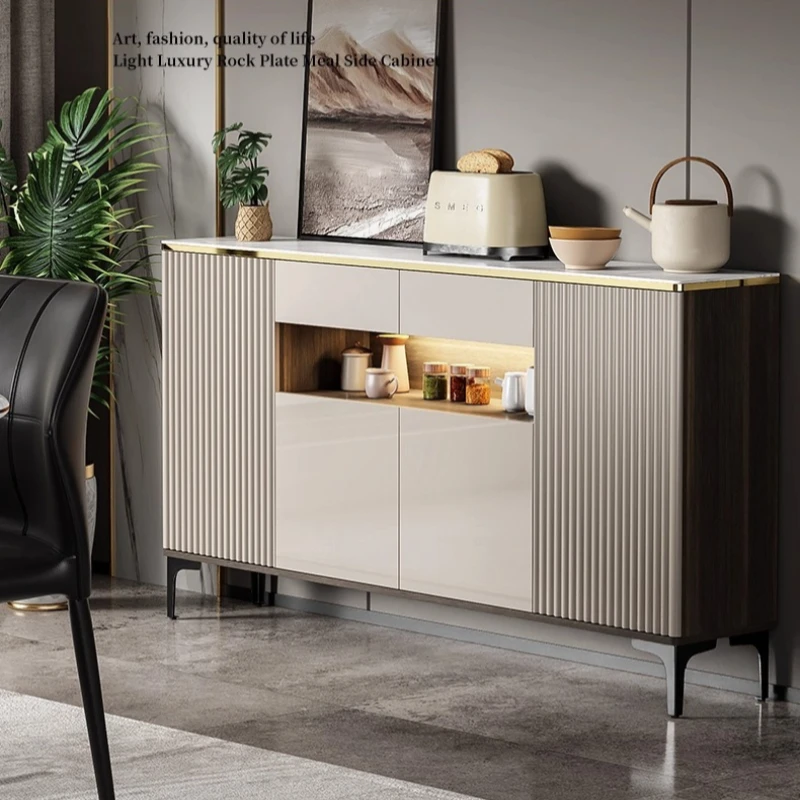 

Light luxury dining cabinet, Italian style living room entrance, rock slab storage, kitchen storage, tea and water cabinet