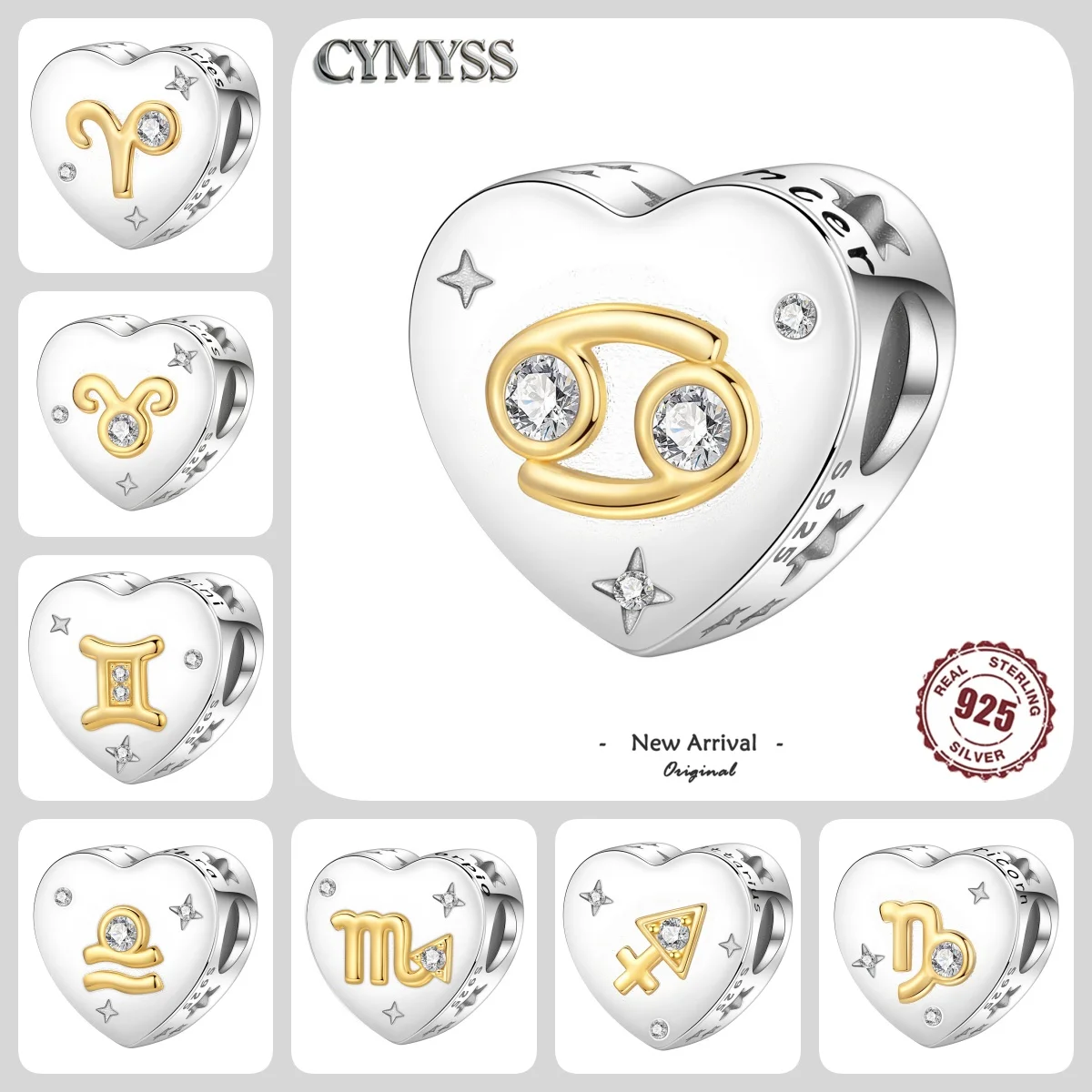 Gran Oferta: Abalorios de Plata de Ley 925 con 12 Constelaciones, Compatibles con Pulseras y Collares Originales de 3mm, Joyería de Moda, Regalos de Cumpleaños 2026