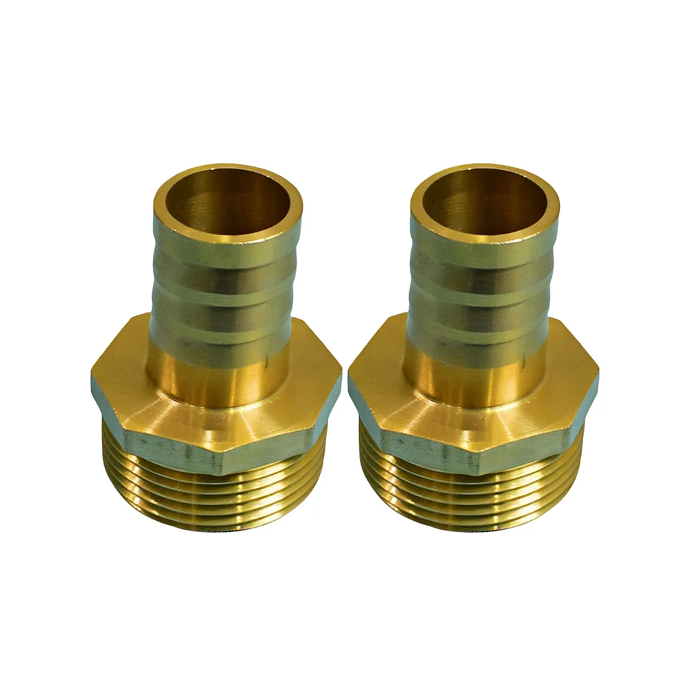 Brass Pagoda Connector Set Two Pieces for Tubing Connections in Air Water Fuel and Gas Transfer with Pressure Rating 2800 PSI
