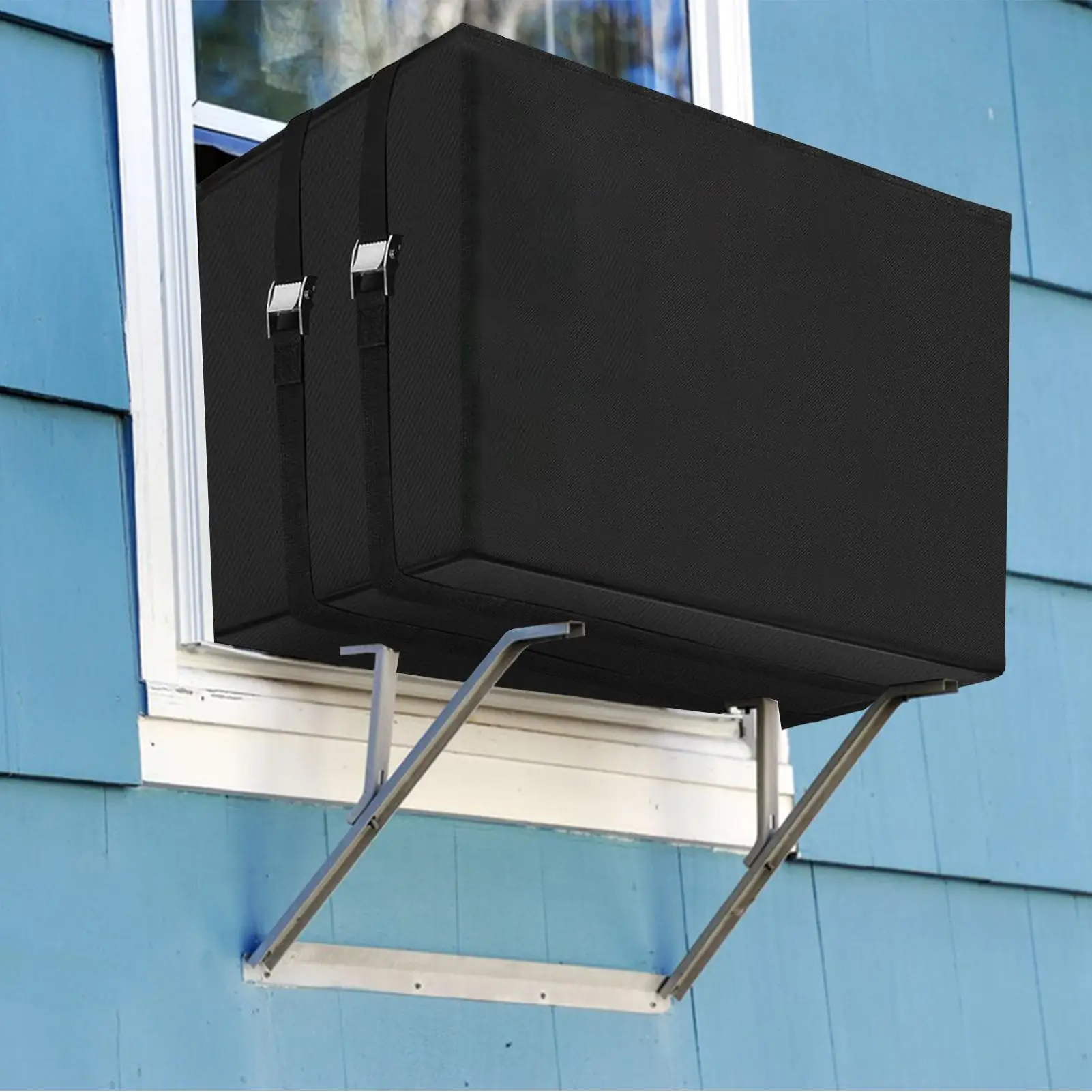 

Утолщенная оконная крышка кондиционера, водонепроницаемые защитные чехлы для оконного блока переменного тока для патио, экстерьера квартиры, двора, дома на открытом воздухе