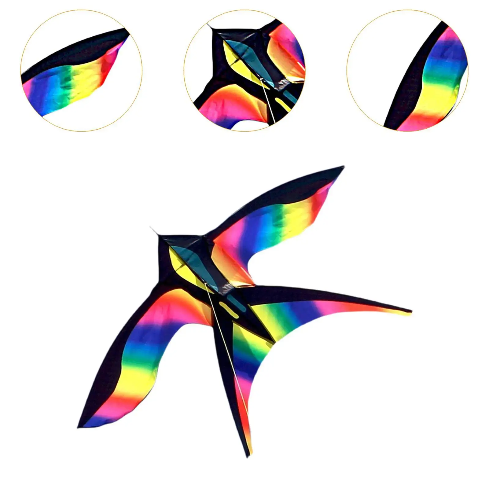 Kite Kiting professionnel coloré pour voyage dans l'arrière-cour (chaîne non incluse)