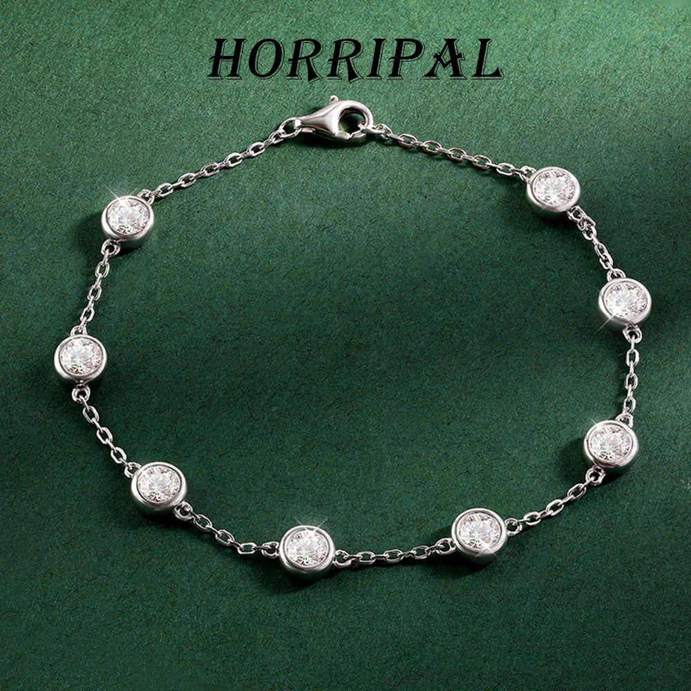 

HORRIPAL D Color VVS1 Moissanite Tennis Bracelets For Women 925 sterling Silver GRA Certified Party Accessories Fine Jewelry