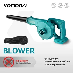 YOFIDRA aeratore elettrico Cordless 2 In 1 ventilatore portatile e polvere di aspirazione utensile elettrico per la pulizia della casa per batteria Makita 18V