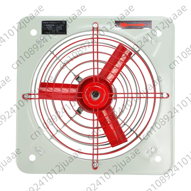 Explosion-proof axial flow fan Fire smoke exhaust ventilation Industrial 220v/380v powerful fan Square wall exhaust fan