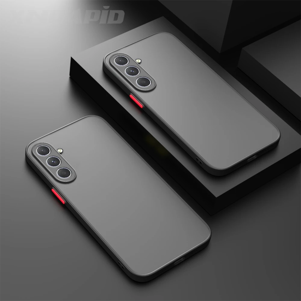 

Funda Armor Shockproof Matte Hard PC Case For Samsung Galaxy A34 A35 A15 5G A05 4G Lens Protection Clear Cover For SamsungA54 5G