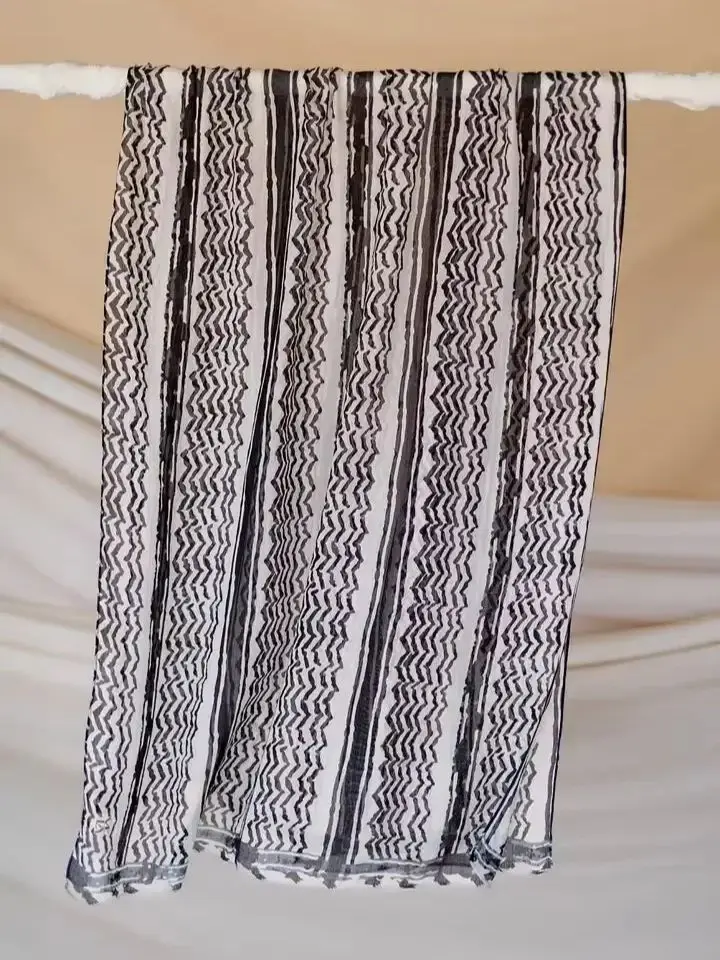 Big Size Kuffiyeh Prints Hijab Cotton Scarf Breathable Soft Long Fashion Forward Scarves Headscarf Muslim Hijabs Shawl Ramadan image 4
