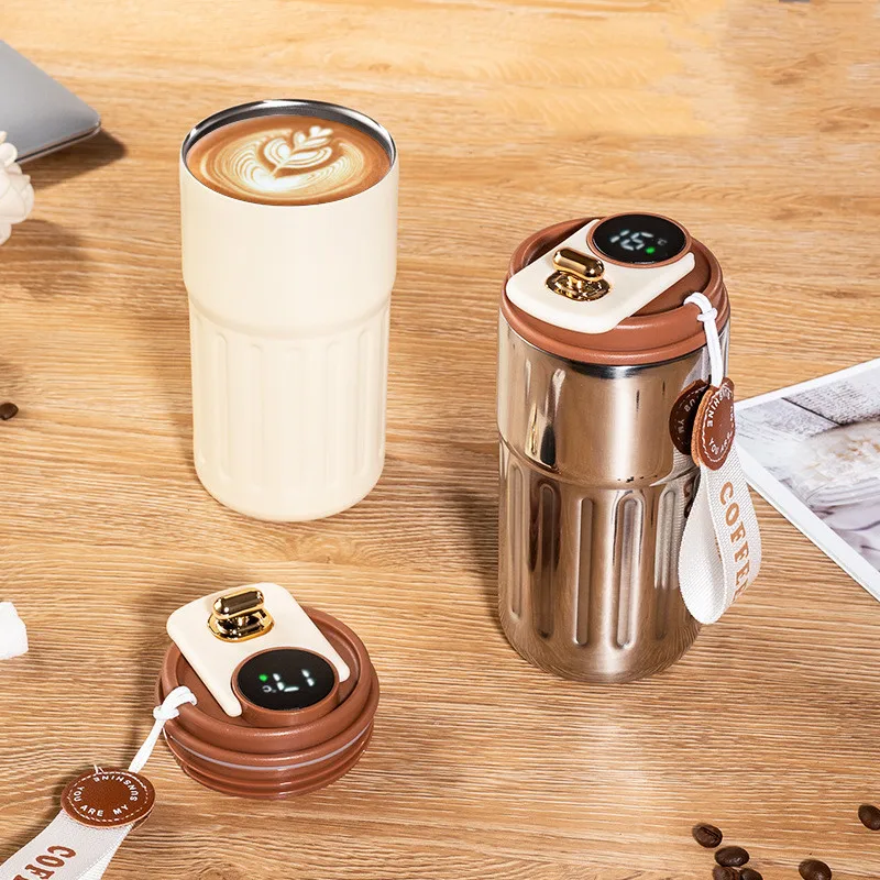 

450ML Stainless Steel Thermo Water Bottle LED Temperature Display Coffee Cup Keep Cold and Heat Thermal Mug Travel Vacuum Flask