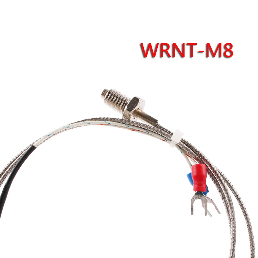 Thermocouple M6 M8 threaded thermal resistance temperature sensor temperature line probe K type 1M