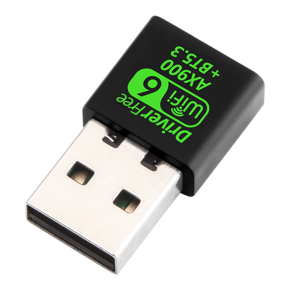 USB WiFi 6 بلوتوث متوافق 5.3 محول بطاقة الشبكة اللاسلكية 900Mbps ثنائي النطاق 2.4/5.8 جيجا هرتز سائق مجاني للكمبيوتر/الكمبيوتر المحمول/سطح المكتب