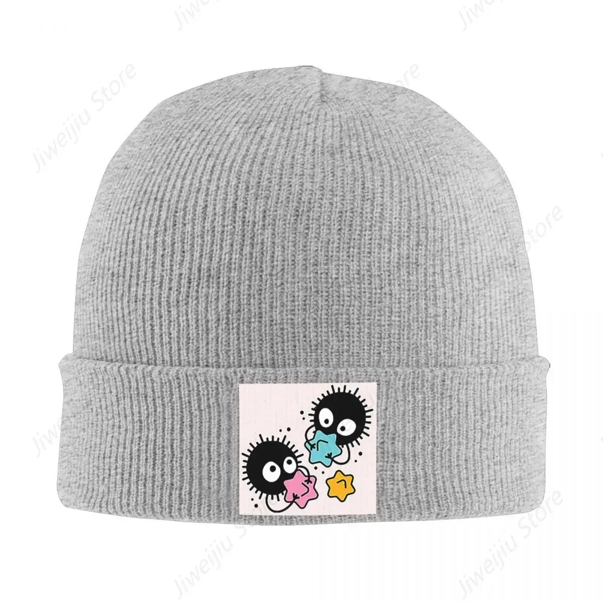 Soot Studio Ghibli Warm Knitted Cap Fashion Bonnet Hat Autumn Winter Outdoor Beanies Hats for Unisex Adult