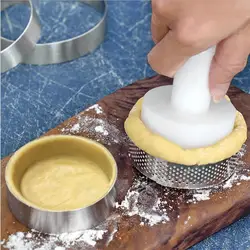 Kitchen Home Shaping Baking Pastry Tools Plastic Eggtart Mold Dough Press Tart Tamper Cake Pusher