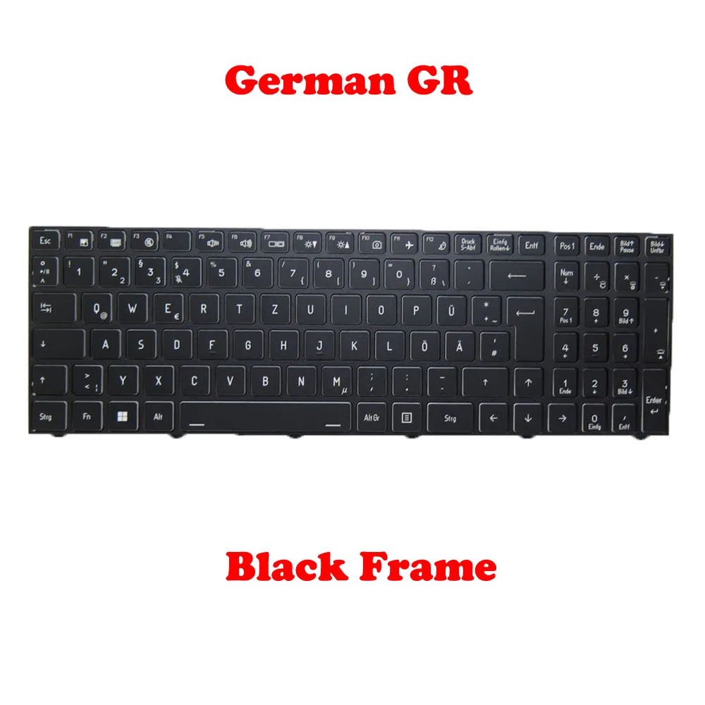 

Laptop No Backlight Keyboard For CLEVO NL70 NL70AU NL75AU NL70PU NL75PU German GR Russian RU Swiss SW New