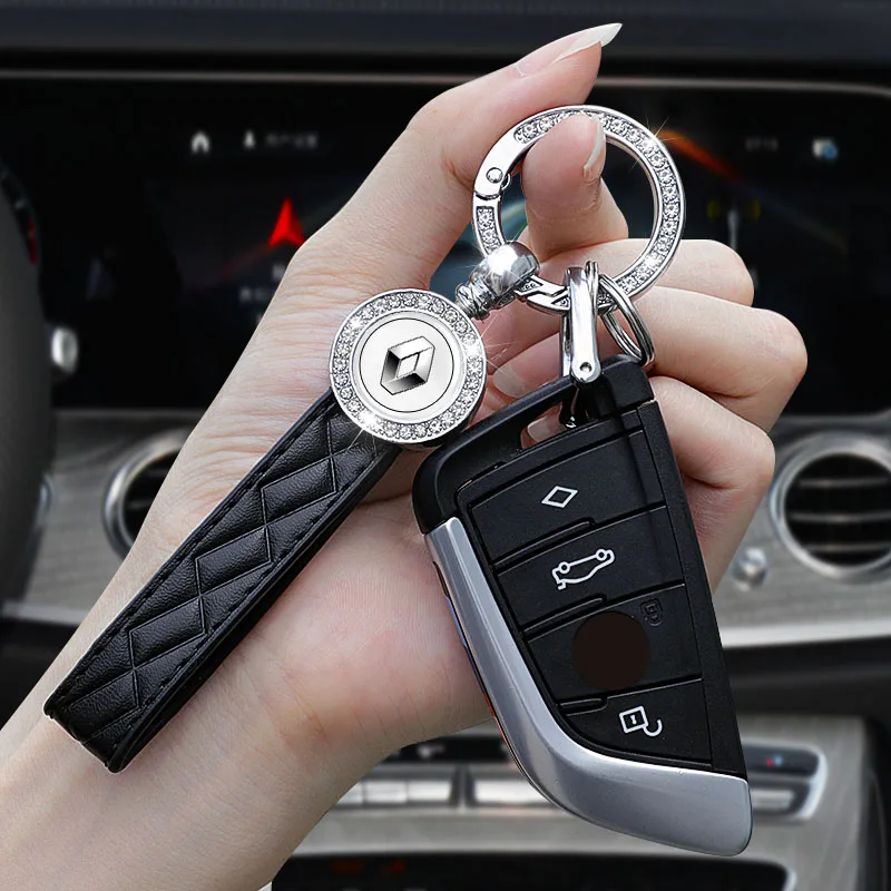 

Diamond Leather Rope Car Key Ring Chain For Renault RS Clio Megane 2 3 4 Captur Trafic Twingo Scenic 2 Kadjar Zoe Kangoo Duster