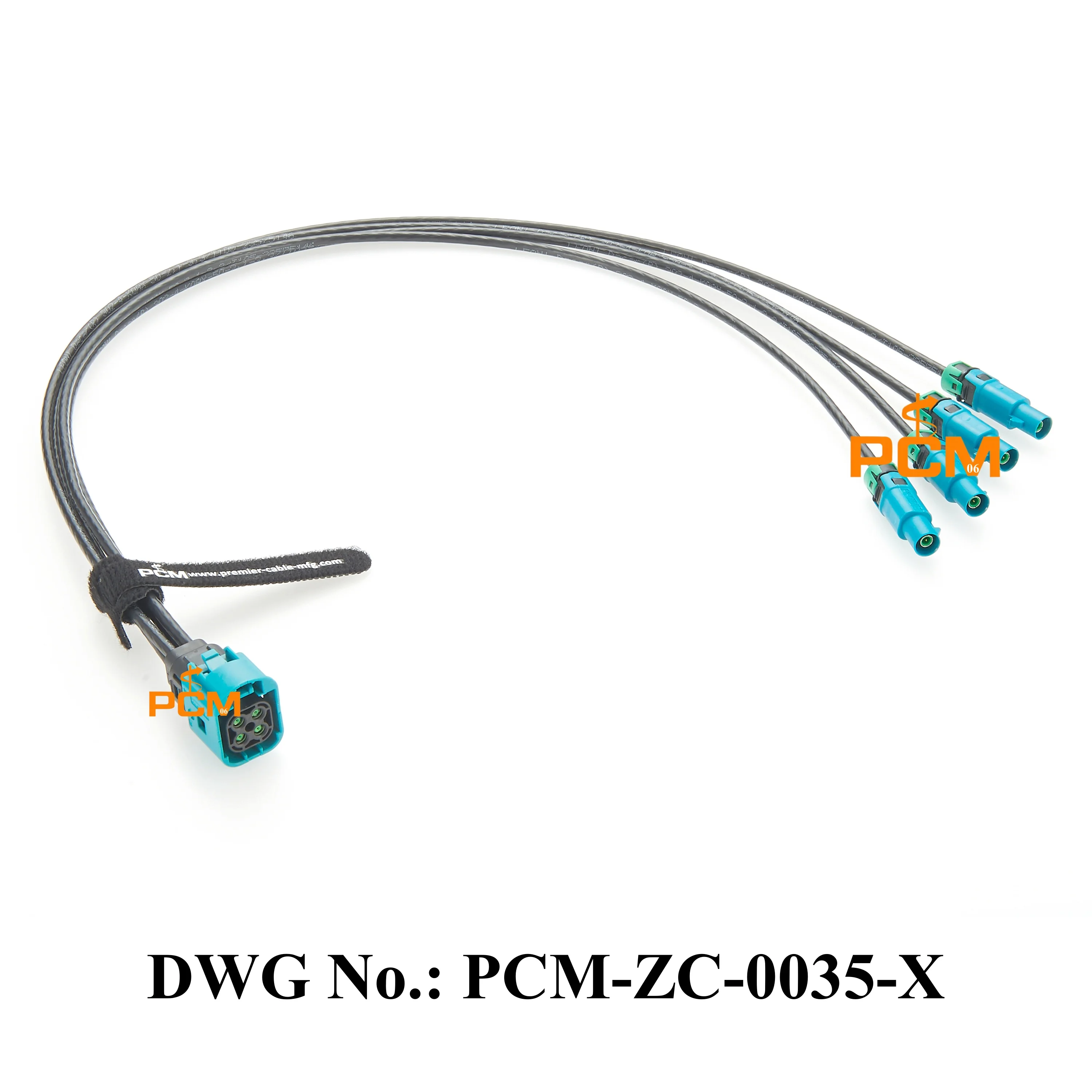 Original TE MATE-AX 2354439-9 to FAKRA 2-2307198-0 RF Coaxial Cable IP67 Mini FAKRA 4-In-1 Feamle to FAKRA Male Extension Cable