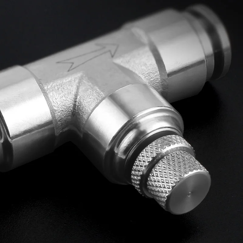 SA 304 Stainless Valve Speed Regulation Push To Connect Hose 6mm 8mm 10mm 12mm Flow Control Pneumatic Throttle Valve Fitting