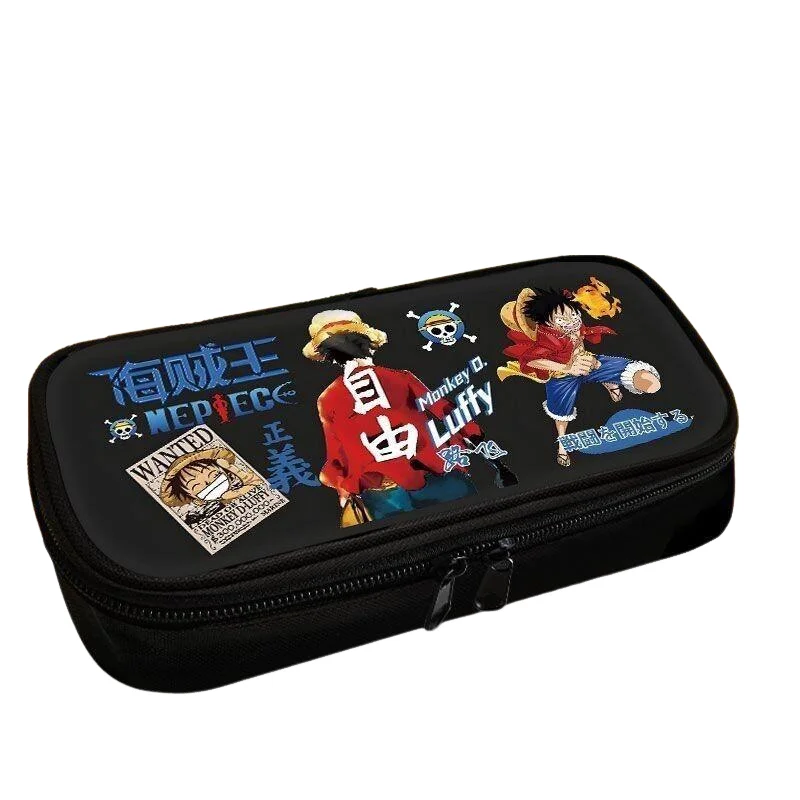 

One Piece Anime Character Cartoon Pencil Case Stationery Bag Pu Leather for Students School Use with Luffy Zoro Ace Design Gift