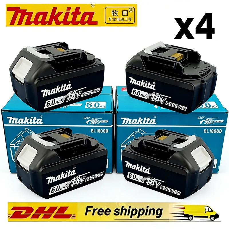

Оригинальный аккумулятор Makita 6000 мАч, 18 В, 6,0 Ач, 2 Ач, сменный аккумулятор для электроинструментов, замена Makita BL1830BL1840BL1850BL1860B.