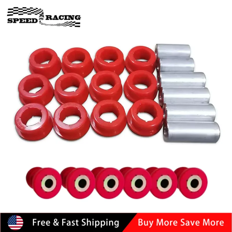 مجموعة أذرع التحكم المتينة من مادة البولي يوريثين والفولاذ لـ 1996-2000 Honda Civic EK Series Red EGPJ-96-00