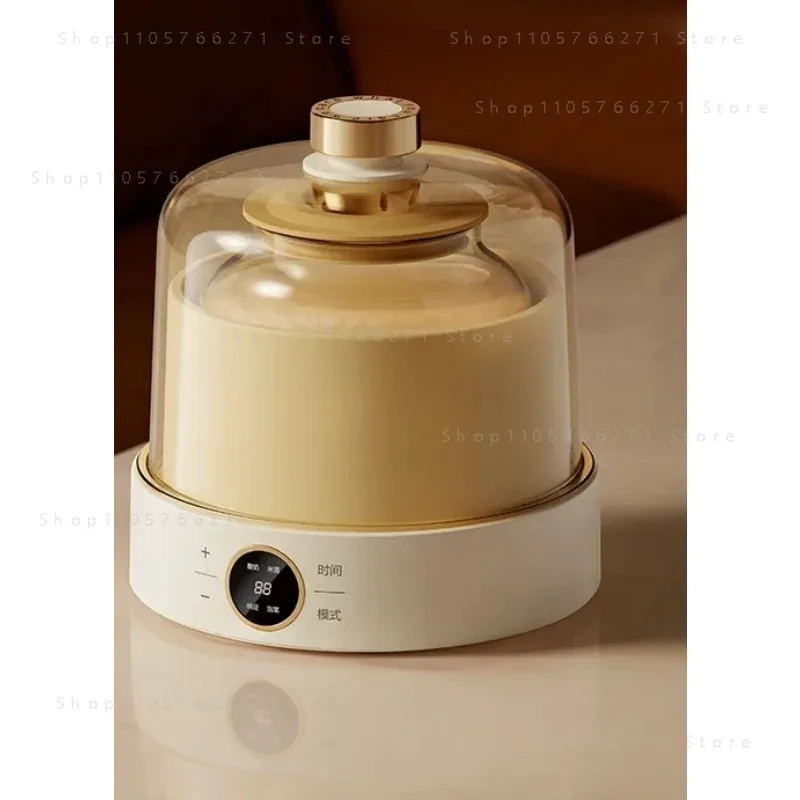 1L Glass Yogurt Maker 15W Adjustable with Timer Beige Home Kitchen Appliance 1KG
